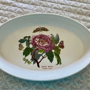 Portmeirion Botanic Garden Oval Baking Dish - NEW - Shrubby Peony Dinnerware